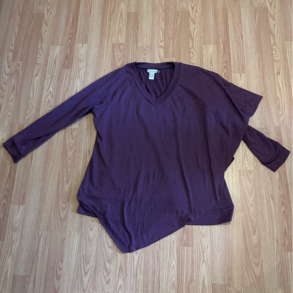 Soft Surroundings Deep Purple Long Sleeve Tee